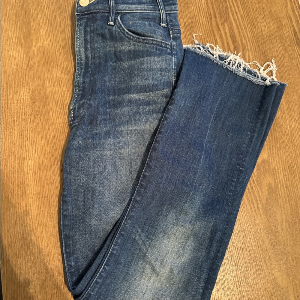 MOTHER Ankle & Cropped Jeans in Dark Blue